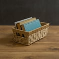 thumbnail image 3 of Simplify Dutch Weave Paper Rope Small Shelf Storage Basket, 3 of 9