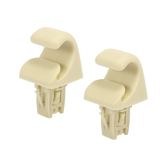 Unique Bargains 2pcs Beige Car Plastic Sun Visor Hook Clip Bracket Retainer 74348-33040 for Toyota Highlander 2008-2019 for Scion iQ