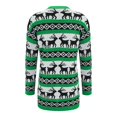thumbnail image 2 of Gibobby Suéteres de invierno de punto Cárdigan de navideño de otoño e invierno para mujer, chaqueta de suéter navideño de longitud media (Verde, L), 2 of 4
