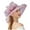 Purple, variant on CHENge Women's Lady Derby Dress Bowler Cloche Hat Summer Sun Cap Bowknot Organza Bridal Cap for Wedding