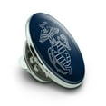 thumbnail image 2 of Marine Corps USMC Gray on Blue Eagle Globe Anchor Logo Officially Licensed Metal 0.75" Lapel Hat Pin Tie Tack Pinback, 2 of 8