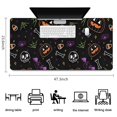 thumbnail image 5 of Long Mouse Pads for Desk,Halloween Colorful Spooky Elements Desk Mats on Top Of Desks, Desk Mouse Pad Extra Large with 3mm Non-Slip Base and Stitched Edge for Gaming,Office,Work,Home 47.3"x23.6", 5 of 6
