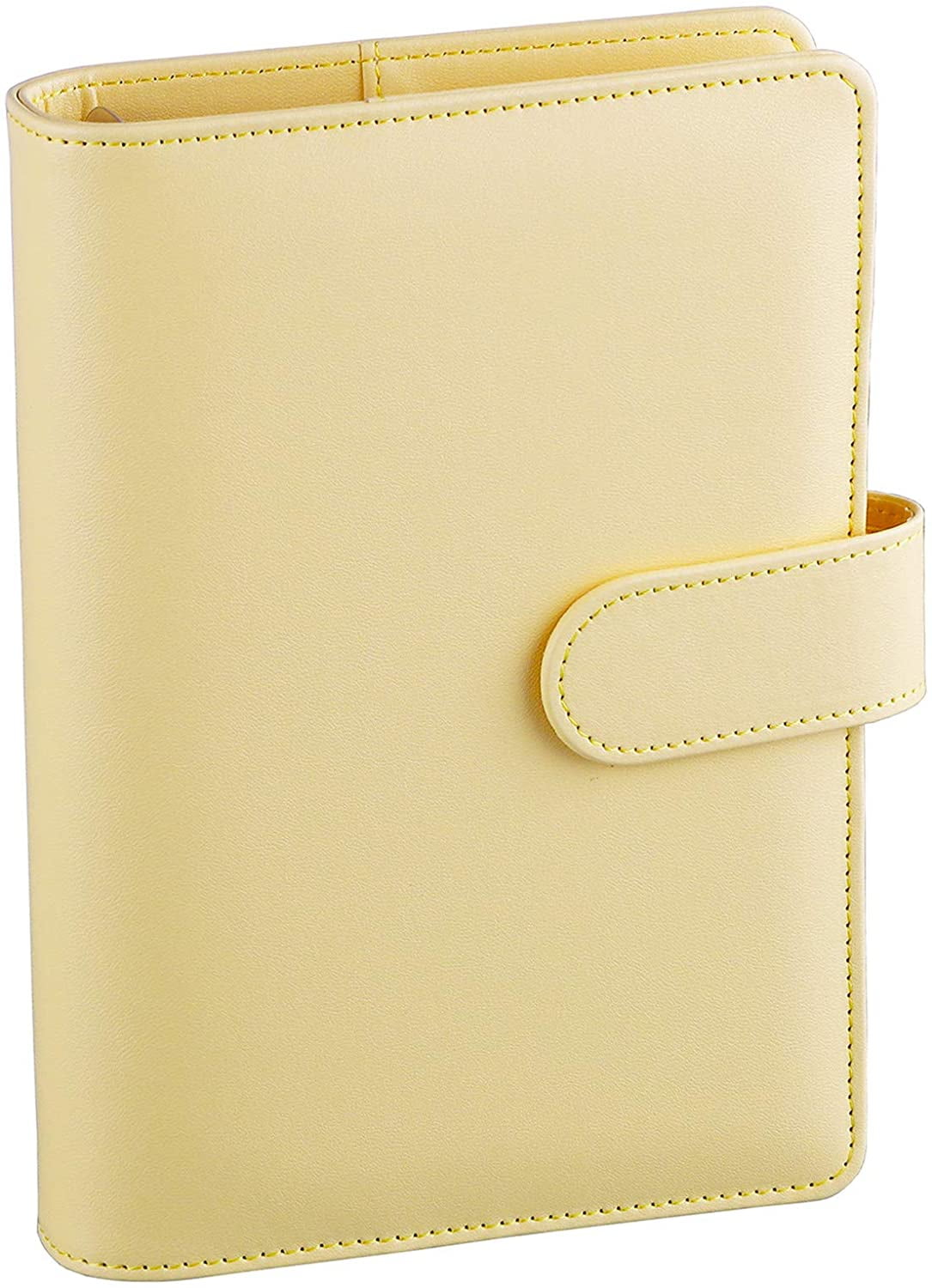 Antner A6 PU Leather Notebook Binder Refillable 6 Ring Binder for A6 Filler Paper, Loose Leaf