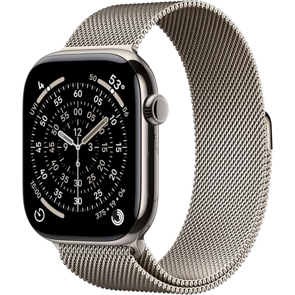 Restored Apple Watch Series 11 GPS + Cellular 46mm Natural Titanium Case with Natural Milanese Loop - M/L (Refurbished)