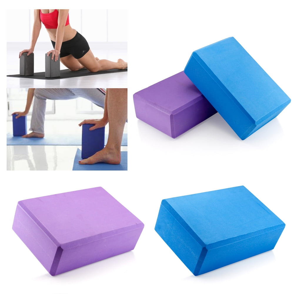 ```Yoga Block 2Pc High-Density EVA Foam Brick Supportive Latex-Free for Exercise 