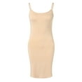 thumbnail image 3 of Women's Long Camisole Dress Lingerie - Viscose Blend, Adjustable Straps, Below-Knee Length, 3 of 5