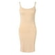 thumbnail image 4 of Vestido camisola largo de mujer - Mezcla de viscosa, tirantes ajustables, largo por debajo de la rodilla, 4 of 6