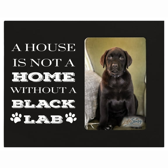 Printed Labrador Retriever Photo Frames - A House Black Lab