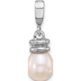 thumbnail image 3 of 14K White Gold 8-9Mm Teardrop Fwc Pearl And .06Ct Dia Pendant (Width 8.5) (Length 24) - Jbsp, 3 of 5