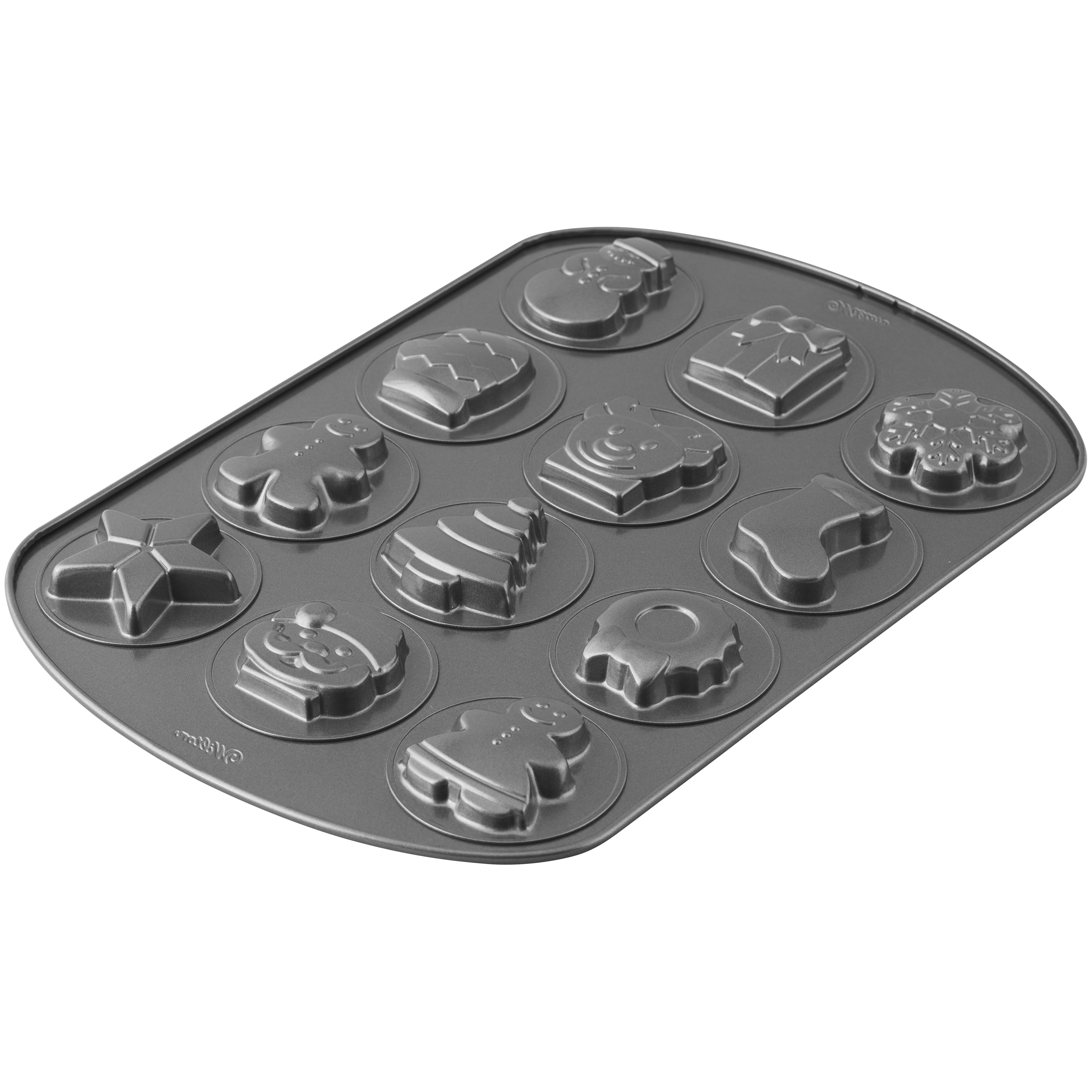 CHRISTMAS COOKIE PAN 12 Cavity Cookie Pan All Different Designs up to 2 1/2  17 X 11 Cookie Pan 
