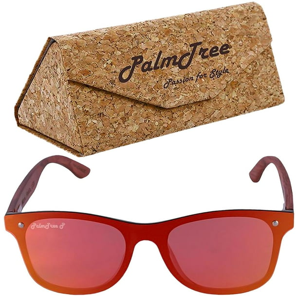Gafas Novedosas para Sol VentDepot QBX Series Polarizado+UV400 Policarbonato Madera de Caoba Roja