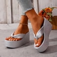 thumbnail image 4 of Lenago Sandals Women Casual Summer Solid Color Thong Comfortable Outdoor Wear Stylish Flat Slippers 40, 4 of 9