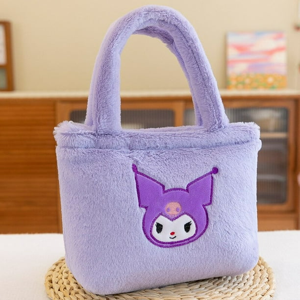 Kawaii felpa Sanrio bolsa Kuromi mochila Anime Melody Cinnamoroll Plushie bolsos Pochacco dibujos animados relleno bolsa para niñas regalos Dengxun unisex