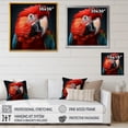 thumbnail image 4 of Designart "Portrait of Scarlet Parrot" Animals Framed Wall Art - Red Parrot Living Room Framed Canvas Art, 4 of 6