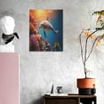 thumbnail image 3 of Rateoe Underwater Plant Dolphin Pattern Decorative Picture – Unique Modern Wall Art, Ready-to-Hang Canvas Print for Home (Vertical), 3 of 6