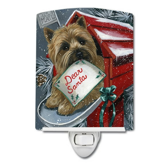 Cairn Terrier Christmas Letter to Santa Ceramic Night Light