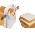 thumbnail image 3 of 1 cortadora de pan plegable para tostadas, cortadora de bagels, cortadora de pan de plástico para sándwich, cortadora de rebanadas de pan para el hogar (blanco), 3 of 4