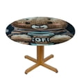 thumbnail image 3 of Orinice Teddy Bear Round Table Cover Stain Resistant Washable Indoor Outdoor Tablecloth Kitchen Dining Wedding Parties Outdoor Fitted 100% Polyester Fiber 54-58, 3 of 8