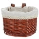thumbnail image 1 of Cesta de bicicleta vintage tejida, cesta portátil para verduras y frutas, cesta de ratán para ir de compras o andar en bicicleta (marrón), 1 of 5