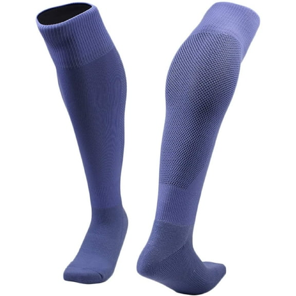 Lian LifeStyle 1 Pair Exceptional Knee High Sports Socks for Soccer, Softball, Baseball and many other Sports XL0005 Size M Light Blue