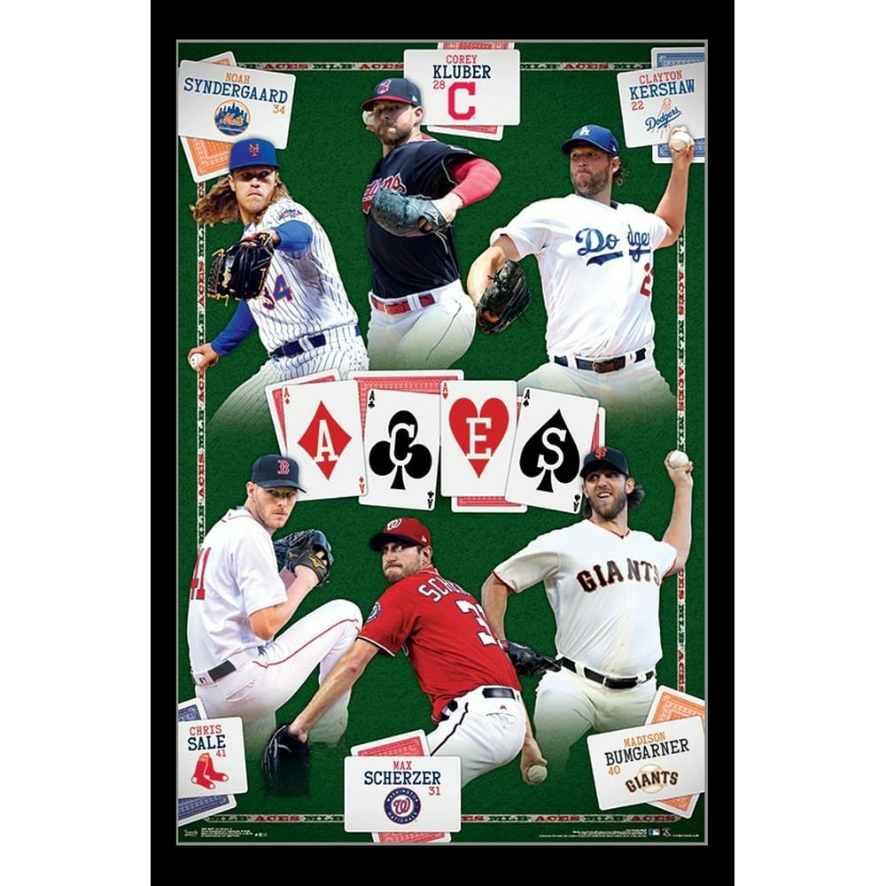 Mlb Ace Pitchers Laminated Poster Print (22 x 34)