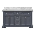 thumbnail image 6 of Sydney 60" Double Bathroom Vanity with Marine Gray Cabinet and Carrara Marble Top, 6 of 6
