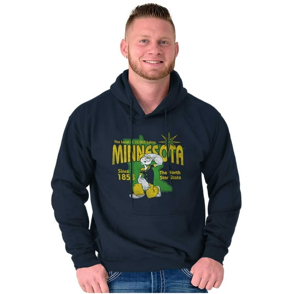 Popeye Minnesota MN Local State Pride Hoodie Sweatshirt Women Men Brisco Brands S