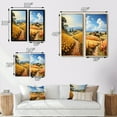 thumbnail image 4 of Designart "French landscapes Of Sunflowers In Normandy II" France Wall Art Set Of 2 - Yellow Landscapes Canvas Set For Living Room Decor, 4 of 7