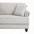 thumbnail image 6 of Modern 82" Chenille 2-Seater Sofa with Nails and Armrests (White for Living Room), 6 of 7