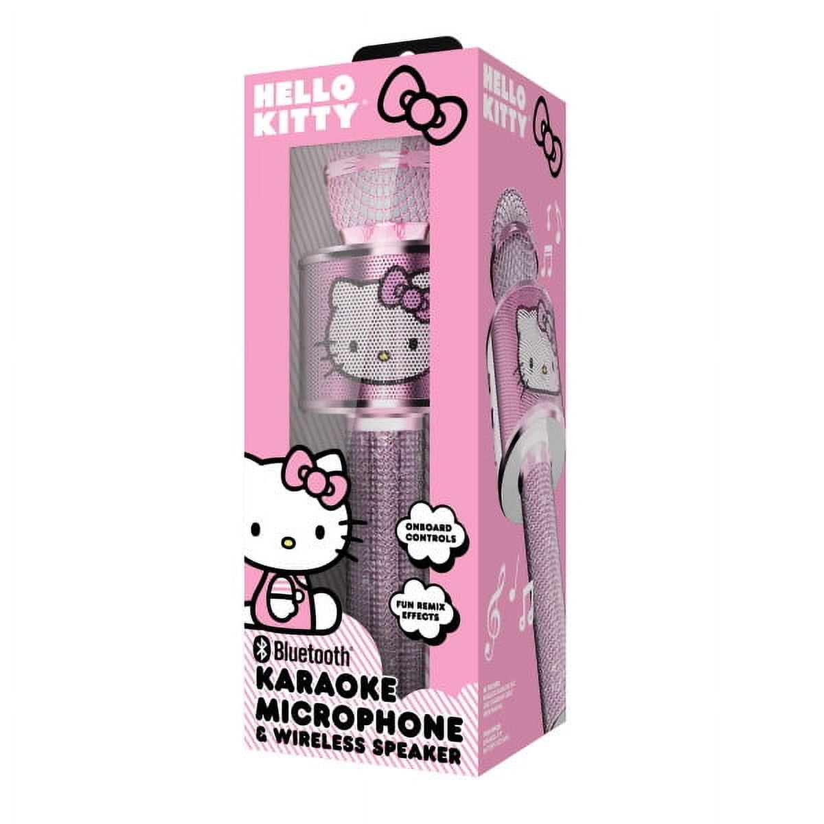 Hello Kitty Bedazzled Pink Karaoke Microphone for Kids - Wireless
