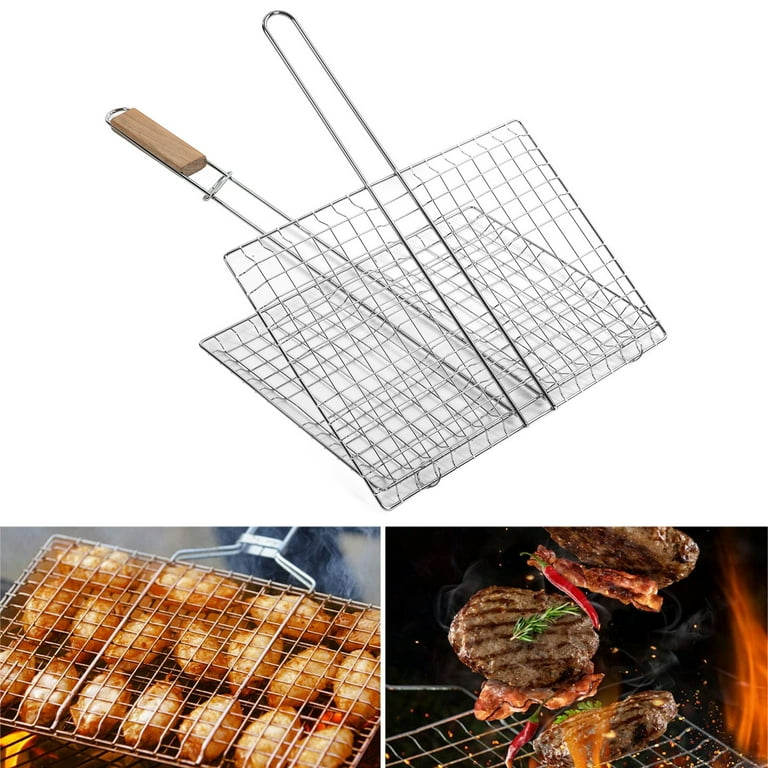 Metal Stainless Steel BBQ Tools Fish Grill Outdoor Barbecue