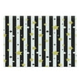 thumbnail image 1 of Striped Cutting Board, Black and White Lines Background with Big and Small Stars Pattern Print, Decorative Tempered Glass Cutting and Serving Board, Large Size, Black White and Yellow, by Ambesonne, 1 of 1