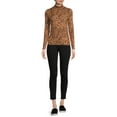 thumbnail image 2 of No Boundaries Women's Juniors Long Sleeve Mock Neck Top, Sizes XS-3XL, 2 of 5