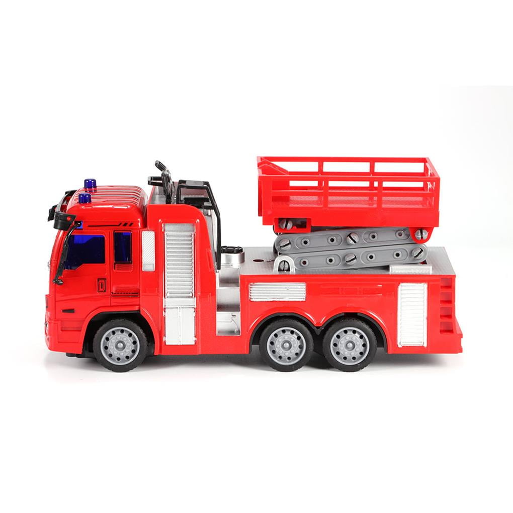 Remote Control Fire Truck Model Toy Set Boy Electric Ladder Firetruck
