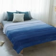thumbnail image 4 of Navy Blue Ombre Blanket Soft Cozy Warm Throw Blanket for Couch, Plush Fuzzy Flannel Fleece Blankets for Sofa, Modern Abstract Art Ocean Oil Painting Bed Blankets Lightweight Gifts for Women, 40"x50", 4 of 9