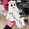 thumbnail image 4 of 2pcs Halloween Ghost Walking Dog Statue, 9.8In Ghost Walk Dog Puppy Ghost Walking Dog Decor Halloween Home Tabletop Decorations, 4 of 5