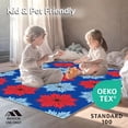thumbnail image 4 of ODIKA 5'x7' Machine Washable Non-Slip Area Rug, Festive Fox and Motif Winter Celebration Kit High Traffic Rug, Blue, 633229, 4 of 5
