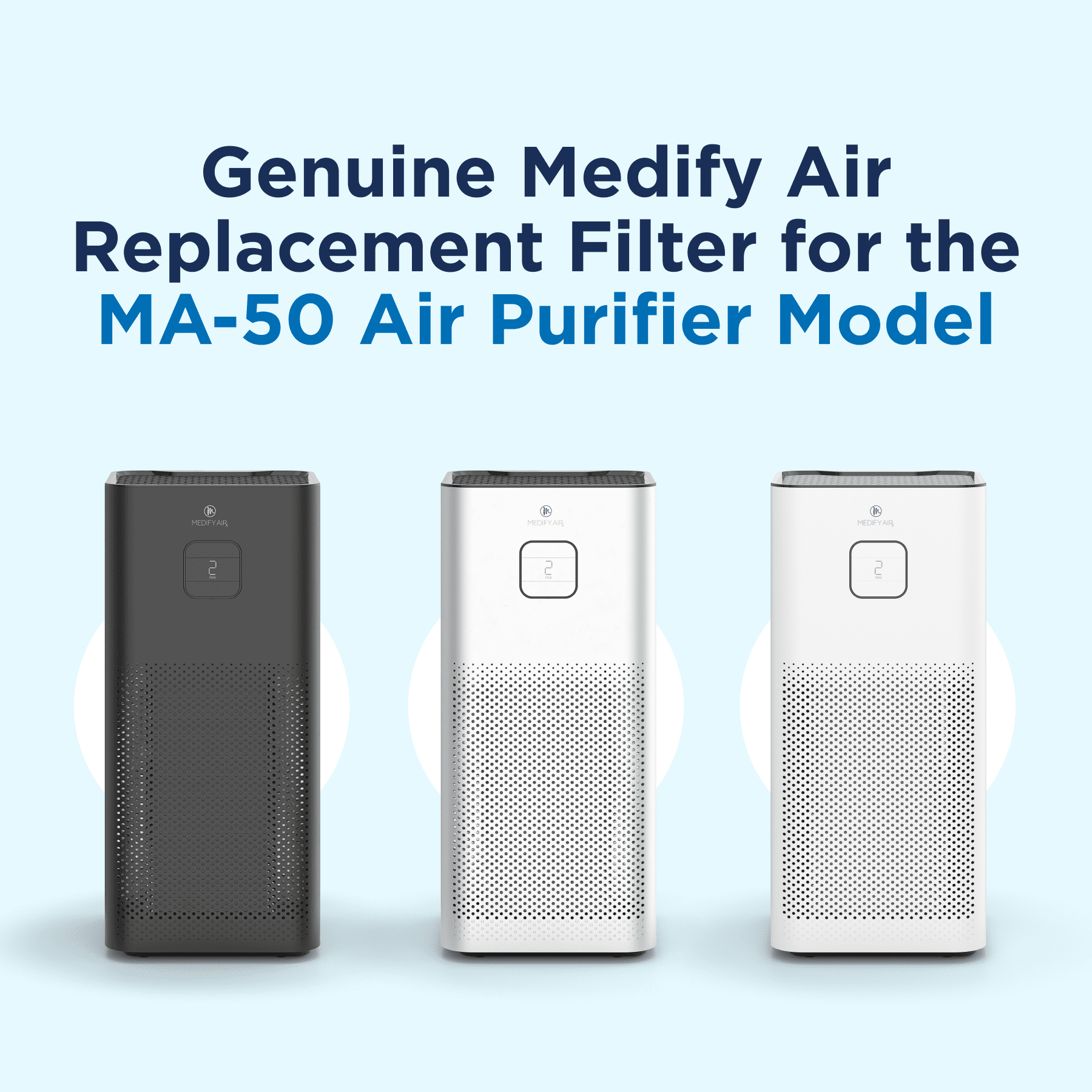 Medify Air MA-50 Replacement Filter 1-Pack | 3-in-1 Pre-Filter, HEPA H13 & Activated Carbon Filter | Removes Smoke, Dust & Odors | MERV 17