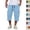 D04 - Sky Blue, variant on Long Shorts for Men Below Knee Elastic Wasit Cargo Short Pants Lightweight 3/4 Running Hiking Shorts with Pockets,Gray,L