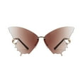 thumbnail image 2 of Lilgiuy Women's Butterfly Sunglasses Summer Fashion Oversize Rimless Hawaiian Sun Protection Glasses Glam Gifts for Her, 2 of 3