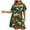 Green, variant on QUYUON Women Plus Size Cocktail Dress Summer Wrap V-Neck Short Sleeve T-Shirt Dress Striped Print Pleated A-Line Mini Short Dress Beach Sundress Evening Party Dress, Black 3XL