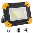 thumbnail image 1 of WJCA 40W Rechargeable Magnetic LED Flood Light, 180° Rotating Portable & Cordless with Waterproof Design, for Outdoor Job Site, Garage, Mechanics and Camping, Black, 1 of 8