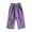 Purple, variant on Bixock Toddler Girls Cargo Pants,Girls Sweatpants,Solid Color Pants Linen Cargo Pants Wide Leg Pants Long Pants