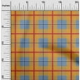 thumbnail image 1 of oneOone Silk Tabby Grayish Blue Fabric Madras Check Craft Projects Decor Fabric Printed By The Yard 42 Inch Wide, 1 of 4