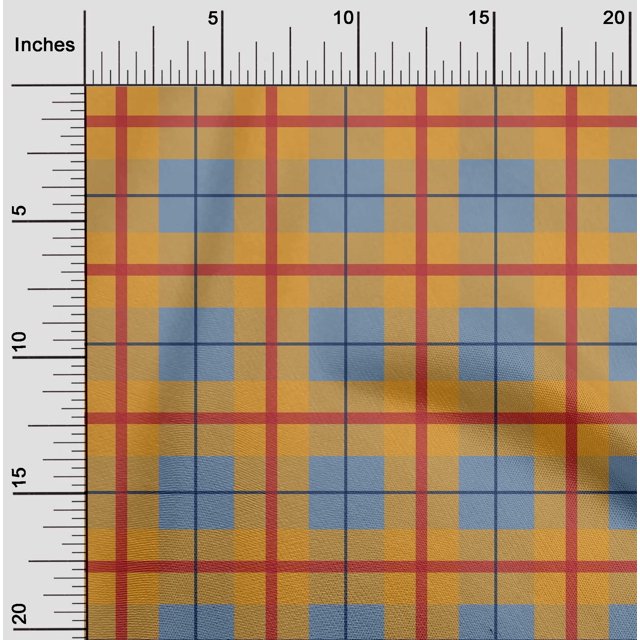 oneOone Silk Tabby Grayish Blue Fabric Madras Check Craft Projects Decor Fabric Printed By The Yard 42 Inch Wide