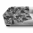 thumbnail image 2 of Geometric Soft Flannel Fleece Throw Blanket, Repetitive Abstract Circles Triangles in Monochrome Tone Illustration, Cozy Plush for Indoor and Outdoor Use, 50" x 70", Charcoal Grey White, by Ambesonne, 2 of 5
