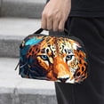 thumbnail image 2 of Leopard Digital Travel Bag Cord Organizer Hard Drive Bags Waterproof Oxford Cloth Cord Storage Organizer Box 5.9x9.44x3.14 in Black Digital Electronic Accessories Organizer Bag, 2 of 6