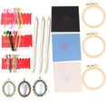 thumbnail image 1 of 3 Pack Embroidery Practice Accessories Kit DIY Necklace Pendant Material Cross Stitch Cloth Thread Accessories with Embroidery Base, 1 of 6