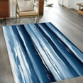 thumbnail image 4 of 2.7x5 Area Rugs, Navy Blue Ombre Non-Skid Rubber Backing Large Rectangle Rugs - Living Room Bedroom Home Office, Modern Oil Painting Waves Abstract Indoor Floor Mat Carpets Washable Rug, 4 of 9