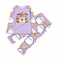 thumbnail image 6 of Family Halloween Pajama Set Long Sleeve Crew Neck, Soft Halloween Family Pajamas with Ghost Pumpkin Print, Spooky Matching Halloween Pajamas Sleepwear, 6 of 7